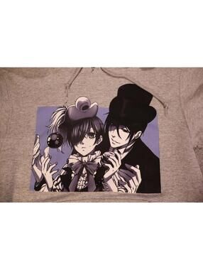 Yana Toboso Black Butler Anime Hot Topic Hoodie Grey Small